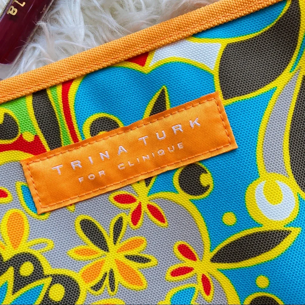 Trina Turk for Clinique Floral Makeup Bag Cosmetic Travel Pouch Multicolor OS
